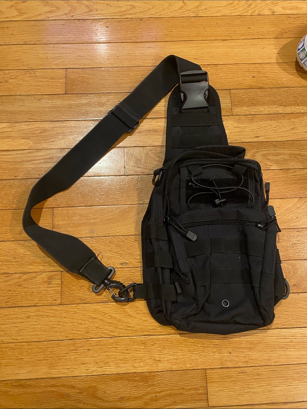 Tactical Black Sling Crossbody Bag for Men
